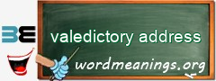 WordMeaning blackboard for valedictory address